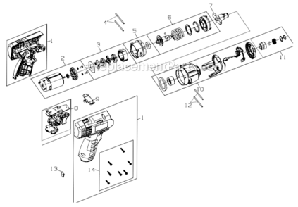 Page A Diagram and Parts List for CP8818  Chicago Pneumatic Wrench